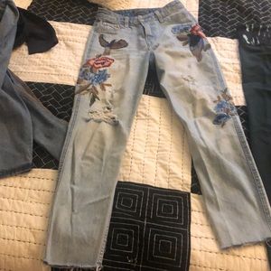Abercrombie embroidered jeans